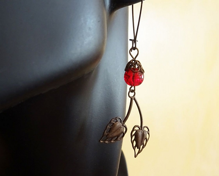 Bohemian messing &oslash;redobber Cherry