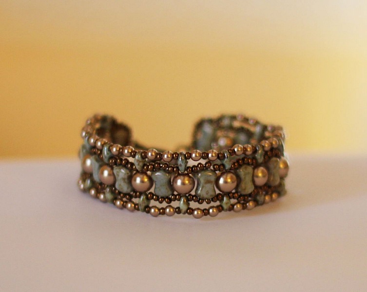 Bracelet Coco Vert-gris marbr&eacute; en kit