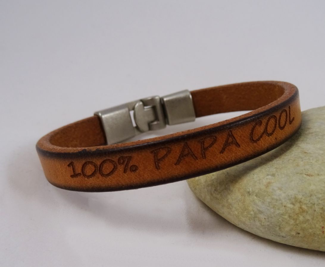 Bracelet cuir Homme &agrave; message &agrave; personnaliser 