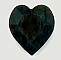 Cabochon coeur swarovski 11x10mm Jet (noir)