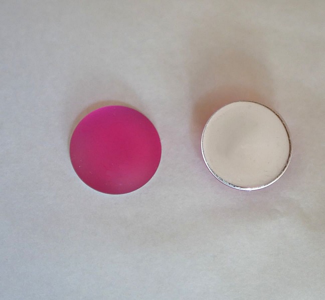 Cabochon Luna Myk rosa fuchsia diameter 18mm