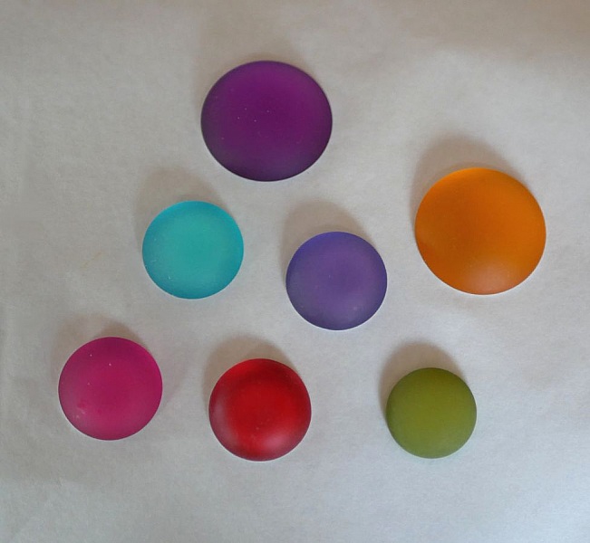 Cabochon Luna Myk rosa fuchsia diameter 18mm