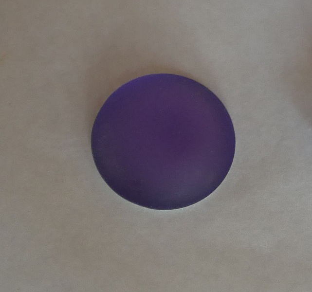 Cabochon Luna myk lilla tanzanitt diameter 18mm