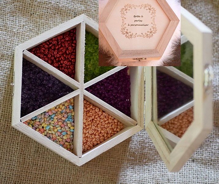 Coffret bois &agrave; personnaliser Superduos en 6 coloris