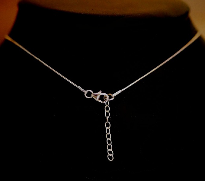 S&oslash;lv halskjede anheng Swarovski Cosmic Square