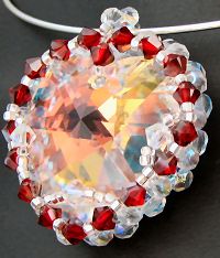 Collier pendentif coeur Rouge Passion