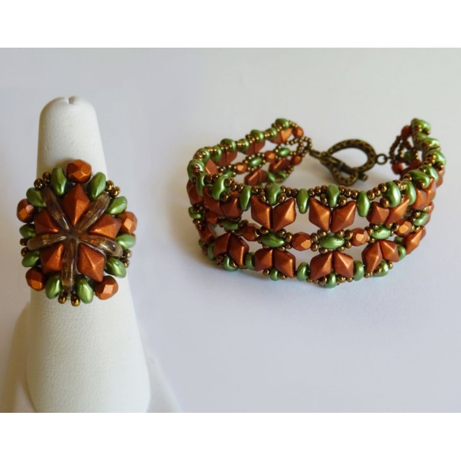 Chevron kobberring sett