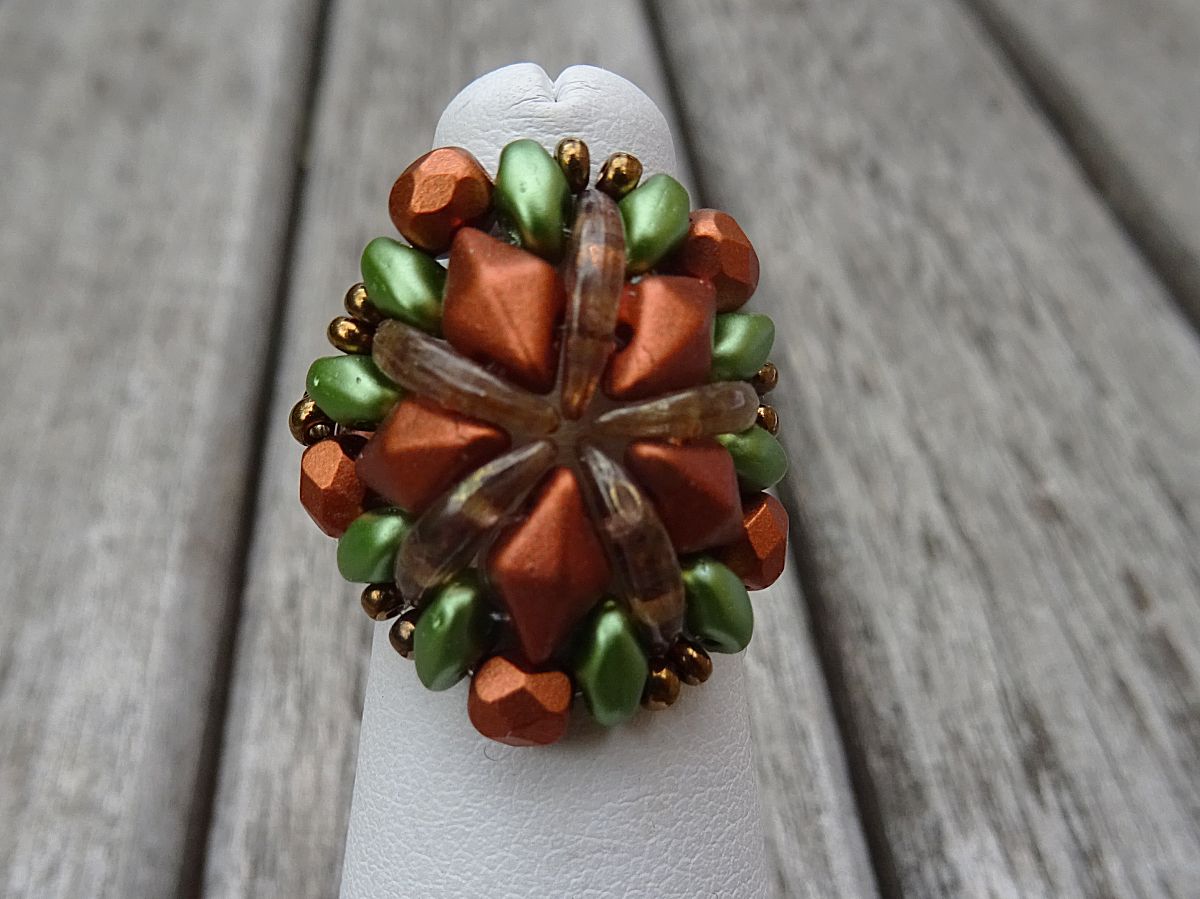 Chevron kobberring sett