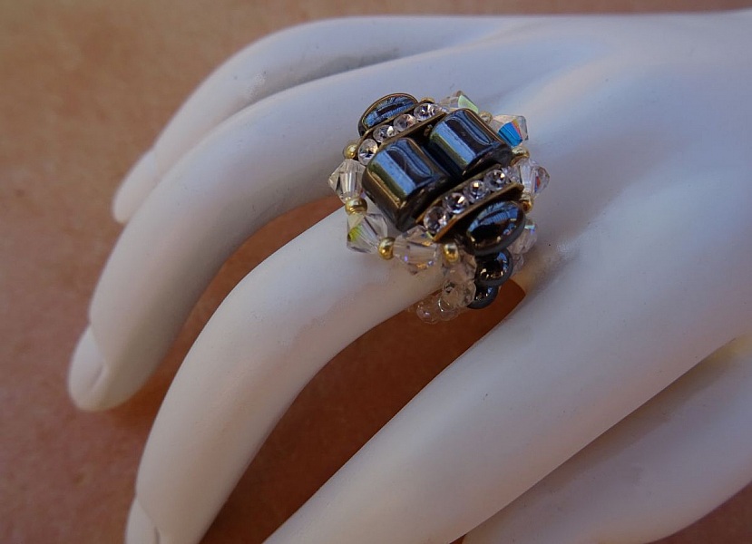 Kit pour bague Swarovski Paradise H&eacute;matites