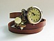 Montre bracelet cuir vintage marron Feuille