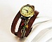 Montre triple cuir Marron  Rasta Reggae