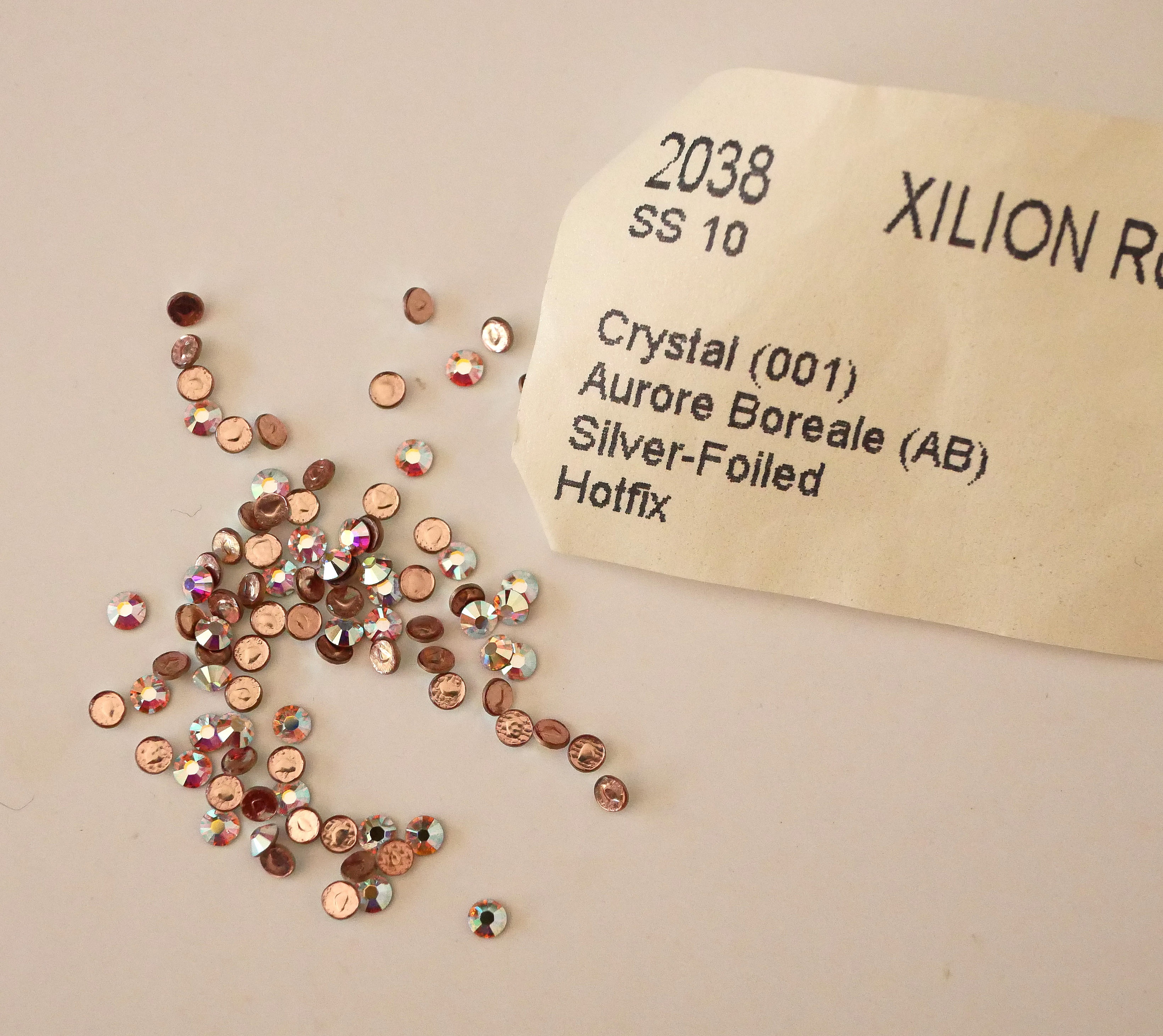 Strass SS10 krystall krystall ab hotfix x 12