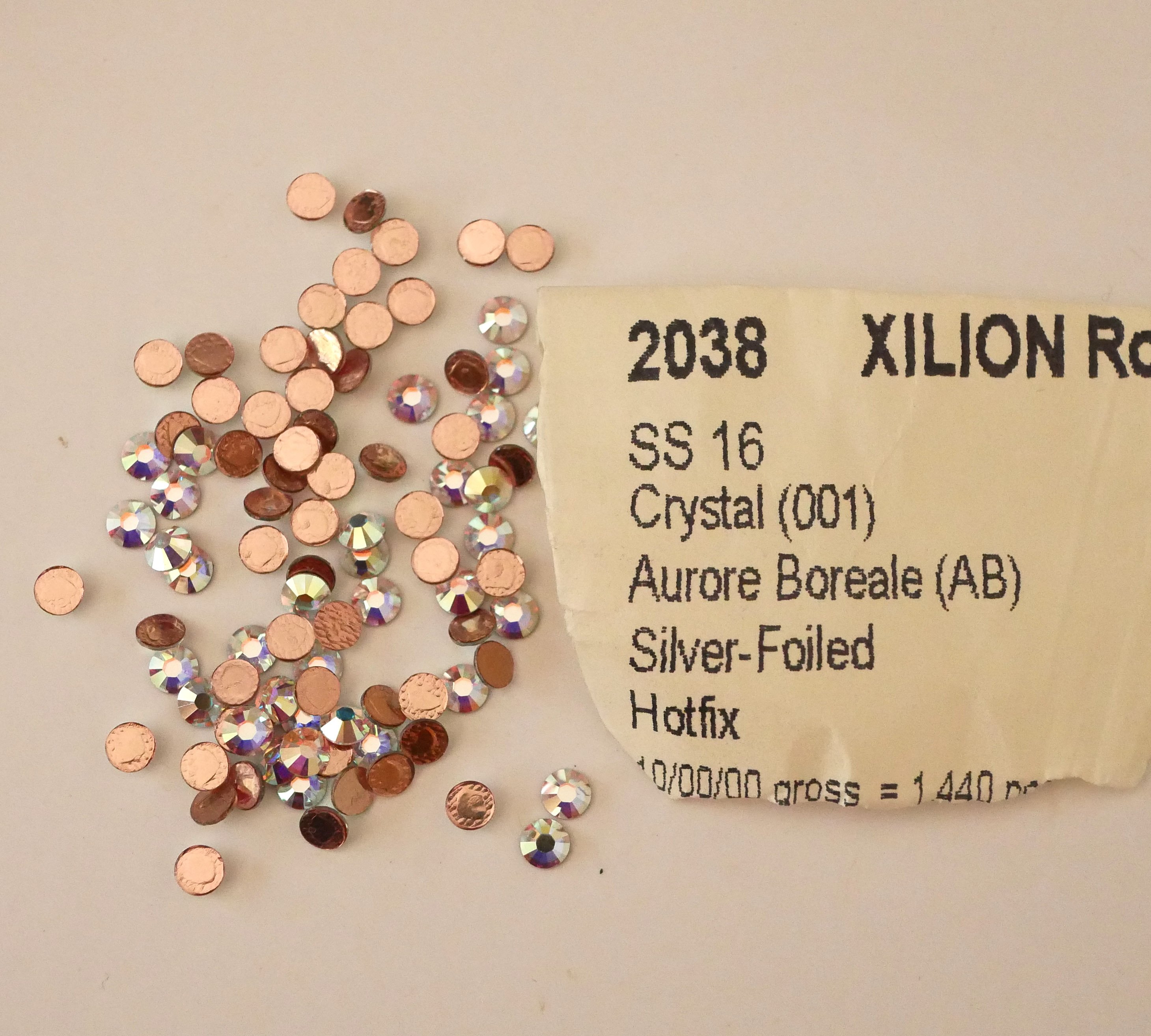 Strass SS16 krystall ab hotfix x12