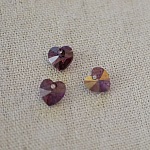 Swarovski krystall hjerte anheng 11 mm Crystal Lilac Shadow