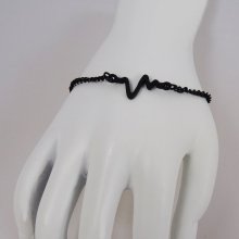 Tynt svart armbåndsdesign Bølger